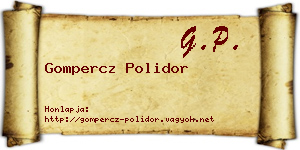 Gompercz Polidor névjegykártya